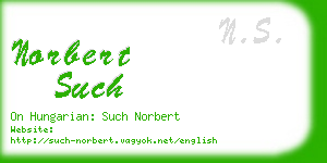 norbert such business card